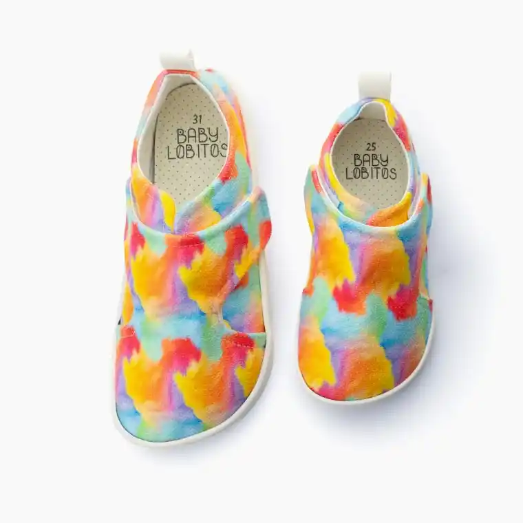 Baby Lobitos Paulitos Arcoiris barefoot cipo