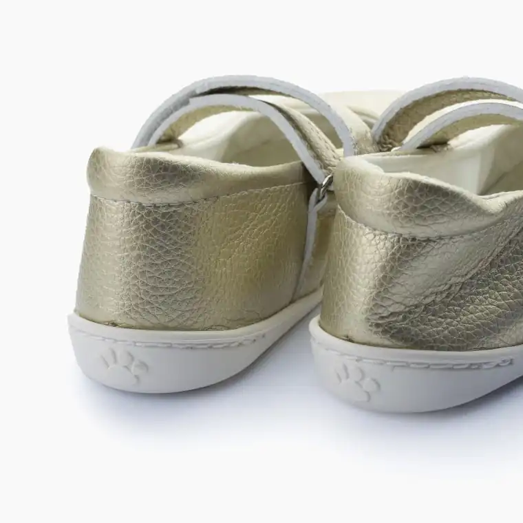 Baby Lobitos Merceditas Platino barefoot cipo