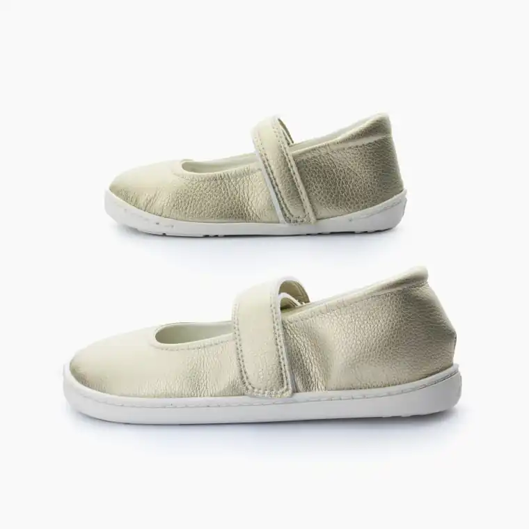 Baby Lobitos Merceditas Platino barefoot cipo