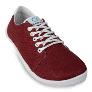 4bare 4.Urban Burgundy Linen barefoot cipĆ